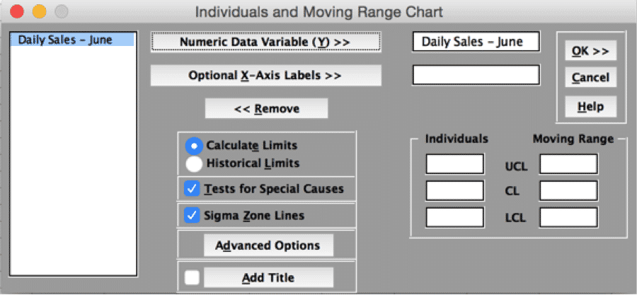 I&MRChart-SigmaXL-Settings