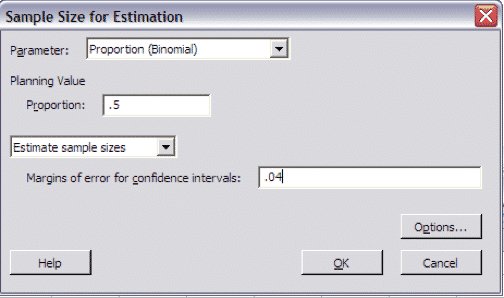 SampleSizeCalculationDiscrete-Minitab-Estimation