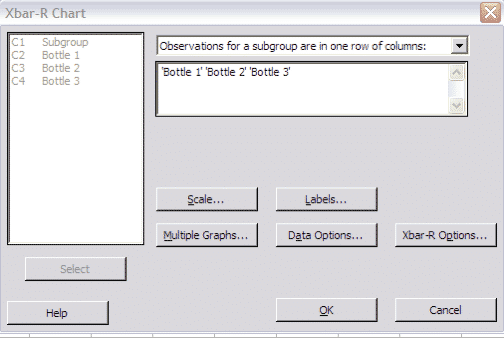 XBar&RChart-Minitab-Variables