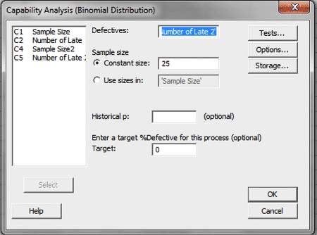 DPMO-Minitab-Settings