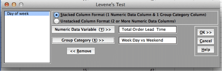 Levene'sTest-SigmaXL-Settings