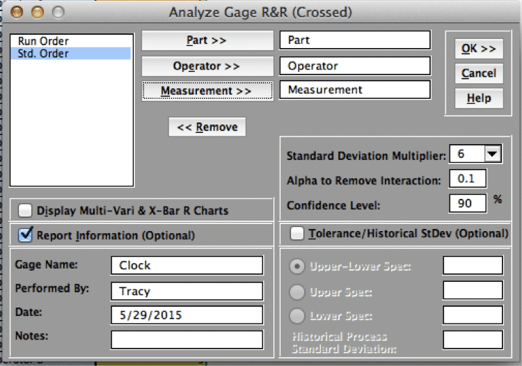 MSAContinuous-GageR&R-SigmaXL-Settings