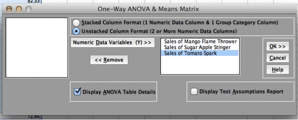 OneWayANOVA-SigmaXL-Settings