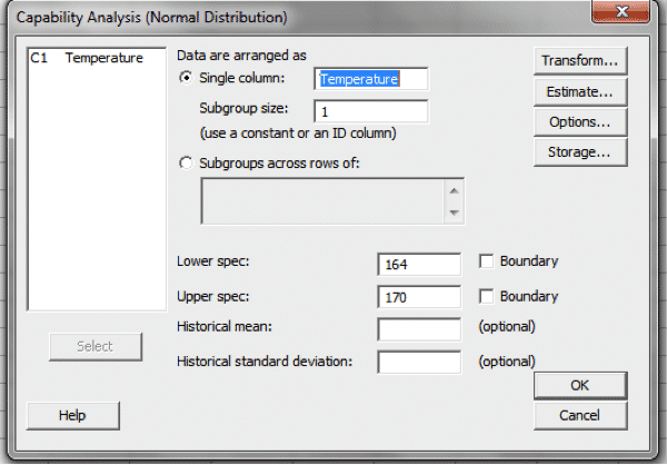 ProcessCapability-Minitab-Settings