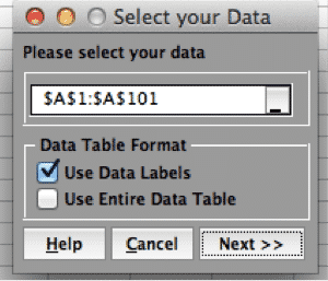 ProcessCapability-SigmaXL-SelectData